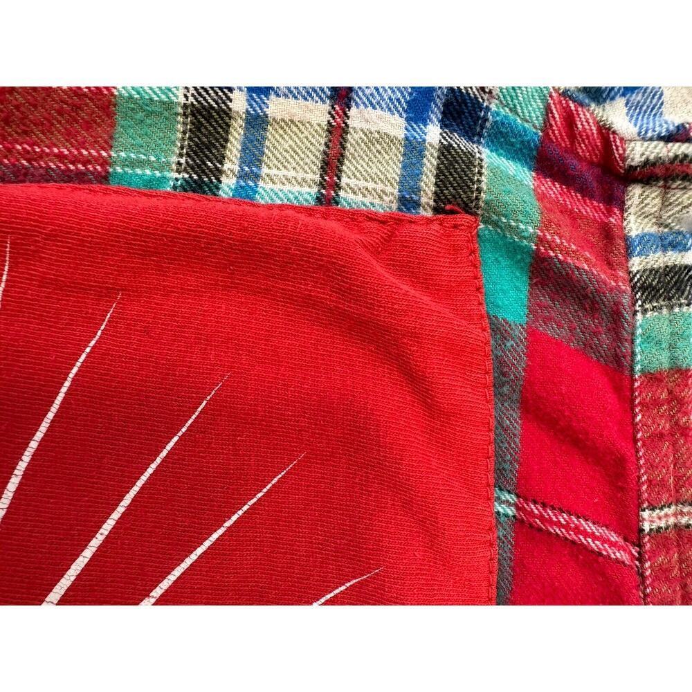 GREEN DAY 90s Punk Rock Retro Vintage Upcycled Plaid Flannel Kids Shirt Sz 7/8 S - Picture 10 of 11